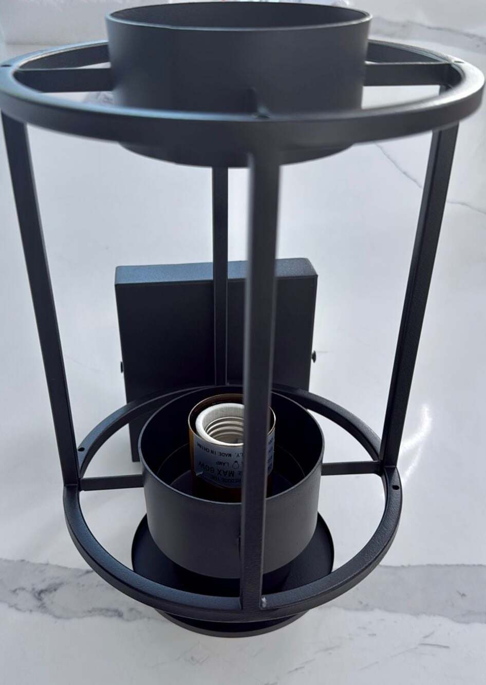 LED Wall Lantern, Matte Black
